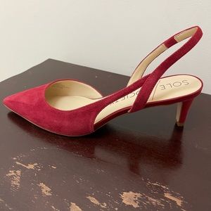 New Red suede Sole Society shoe